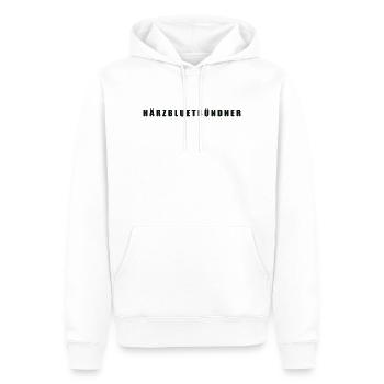 Härzbluetbündner Bündner Graubünden - Männer Premium Bio Hoodie - Weiß - Vorne - Nico (187cm)