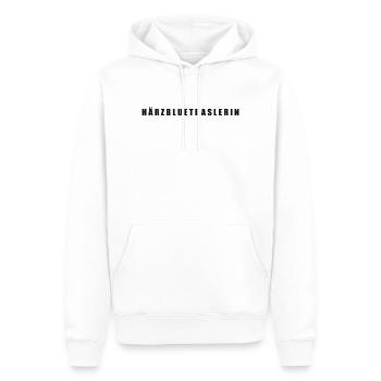 Härzbluetbaslerin Kanton Basel - Männer Premium Bio Hoodie - Weiß - Vorne - Nico (187cm)
