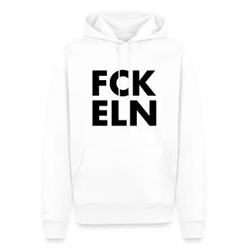 Fck eln - Männer Premium Bio Hoodie - Weiß - Vorne - Nico (187cm)