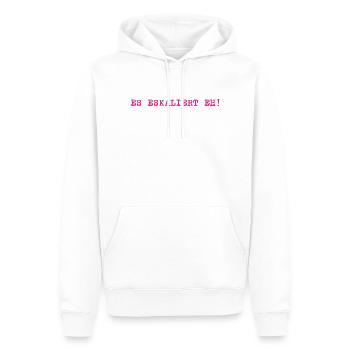 De toute façon, ça s’intensifie ! - Sweat à capuche Premium bio Homme - blanc - Devant - Nico (187cm)