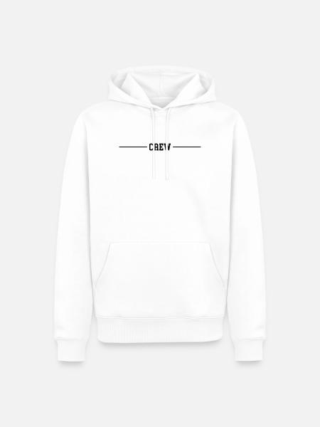 Crew Linie - Männer Premium Bio Hoodie - Weiß