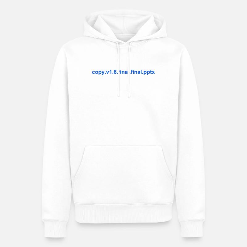 Le PowerPoint final - Sweat à capuche Premium bio Homme - blanc