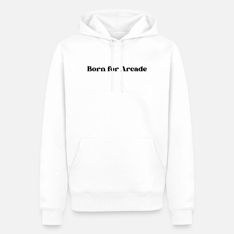 Né pour Arcade - Sweat à capuche Premium bio Homme - blanc