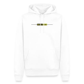 Malle 2026 - Sweat à capuche Premium bio Homme - blanc - Devant - Nico (187cm)