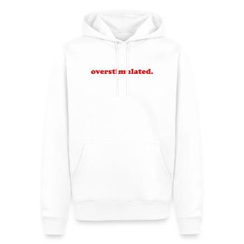 Funny Overstimulated Stressed Mum Introvert - Men’s Premium Organic Hoodie - white - Front - Nico (187cm)