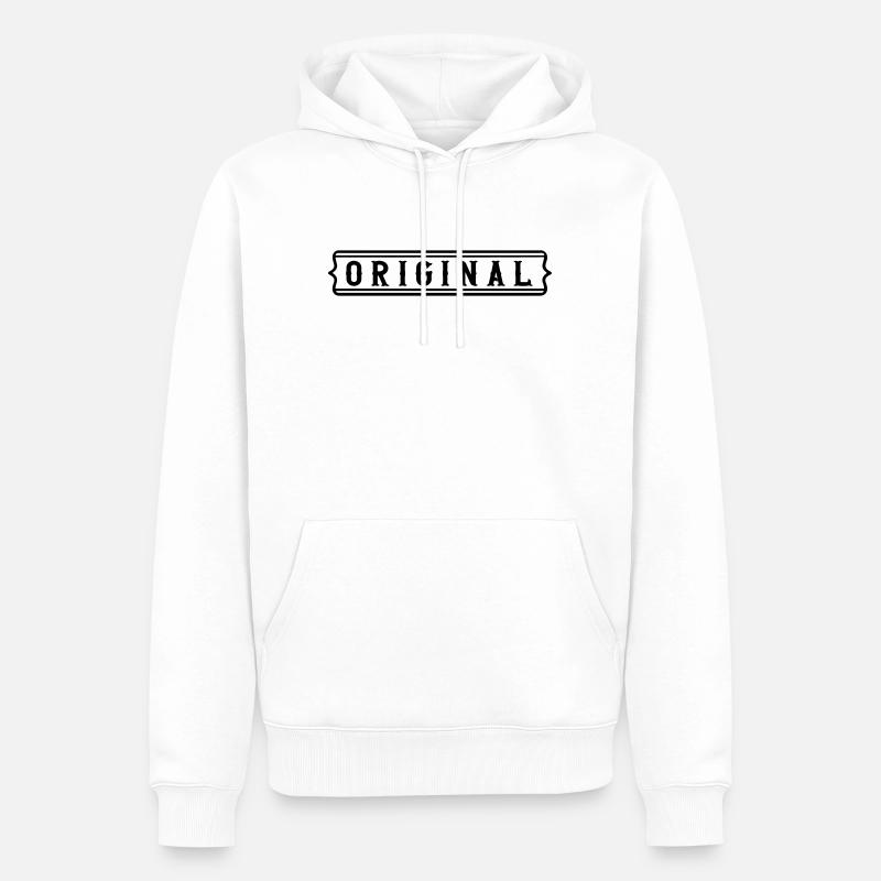 Original Symbol - Männer Premium Bio Hoodie - Weiß