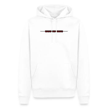 Amour de la ligne de cœur - Sweat à capuche Premium bio Homme - blanc - Devant - Nico (187cm)