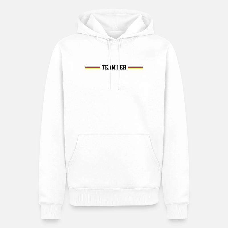 Équipe Allemagne - Sweat à capuche Premium bio Homme - blanc