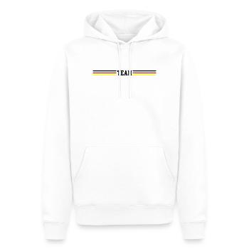 Team Deutschland Linie - Männer Premium Bio Hoodie - Weiß - Vorne - Nico (187cm)
