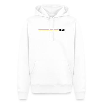 Team Deutschland Fahne - Männer Premium Bio Hoodie - Weiß - Vorne - Nico (187cm)
