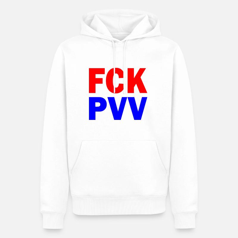 Fck pvv - Männer Premium Bio Hoodie - Weiß