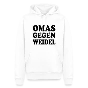 omas gegen weidel - Männer Premium Bio Hoodie - Weiß - Vorne - Nico (187cm)