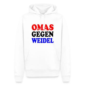 omas gegen weidel - Männer Premium Bio Hoodie - Weiß - Vorne - Nico (187cm)