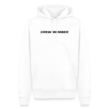 crew member - Men’s Premium Organic Hoodie - white - Front - Nico (187cm)