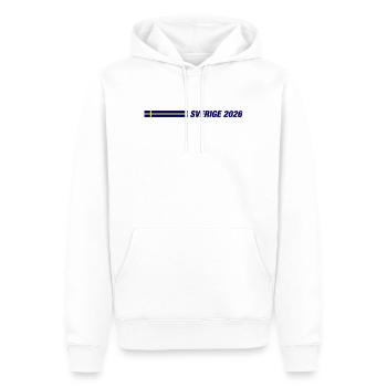 Suède 2026 Flag Sverige - Sweat à capuche Premium bio Homme - blanc - Devant - Nico (187cm)