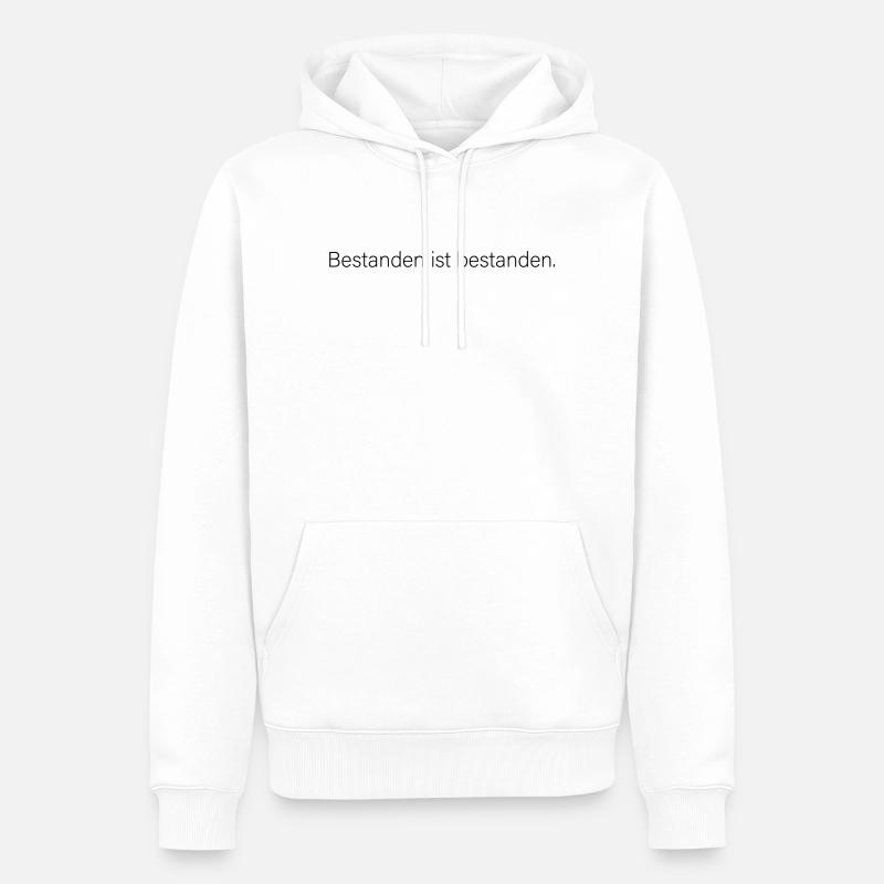 Le passage est le passage. - Sweat à capuche Premium bio Homme - blanc