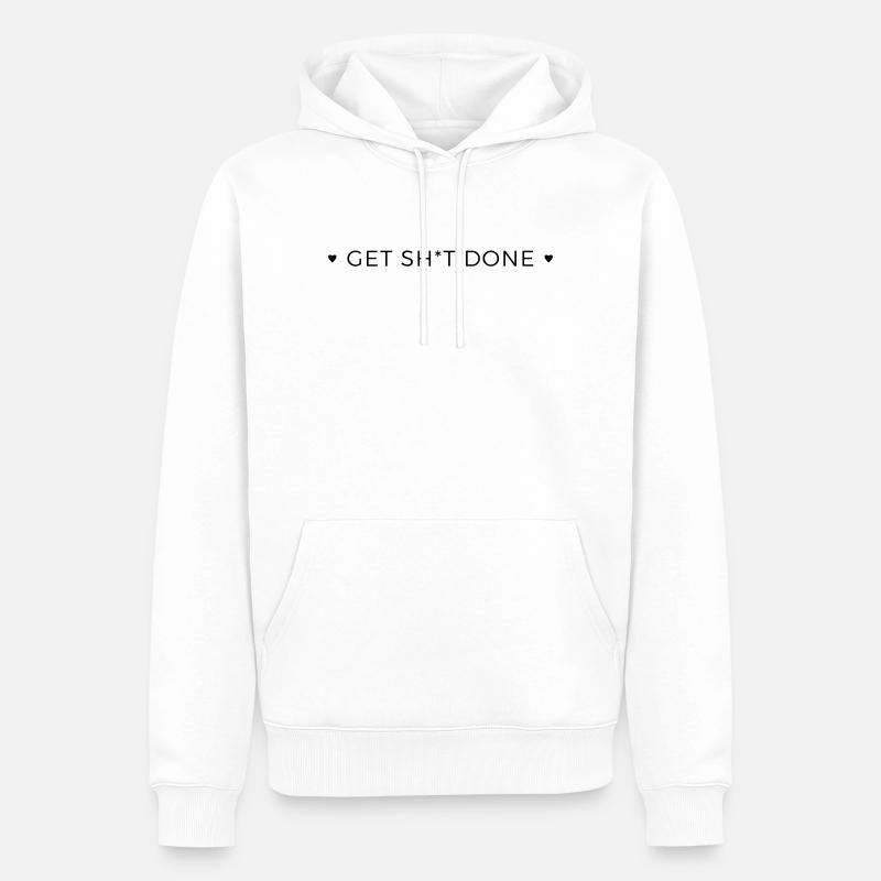 Faites-vous chier - Sweat à capuche Premium bio Homme - blanc