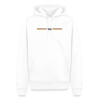 Team Deutschland Fahne - Männer Premium Bio Hoodie - Weiß - Vorne - Nico (187cm)