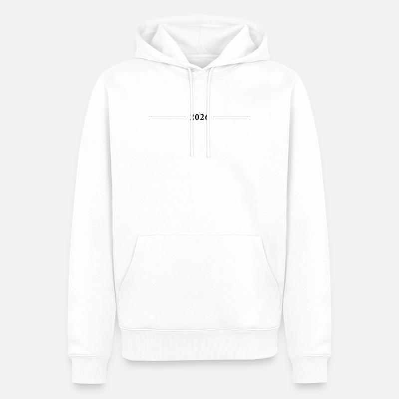 Élément 2026 - Sweat à capuche Premium bio Homme - blanc
