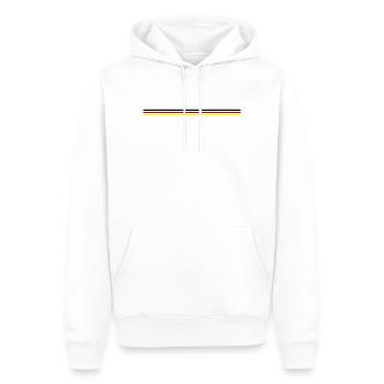 Deutschland Fahne Linie - Männer Premium Bio Hoodie - Weiß - Vorne - Nico (187cm)
