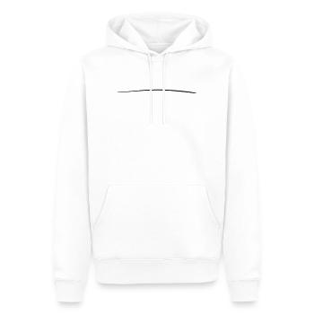 Stroke Art Brushstroke Underscore Crack Line - Men’s Premium Organic Hoodie - white - Front - Nico (187cm)