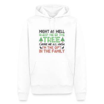 All know i'm the gift in the family - Sweat à capuche Premium bio Homme - blanc - Devant - Nico (187cm)