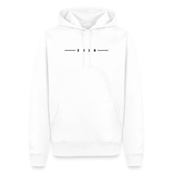 Accident vasculaire cérébral en 2026 - Sweat à capuche Premium bio Homme - blanc - Devant - Nico (187cm)