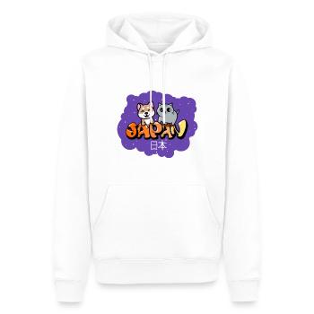 Mimi, die Tierverrückte - Männer Premium Bio Hoodie - Weiß - Vorne - Nico (187cm)
