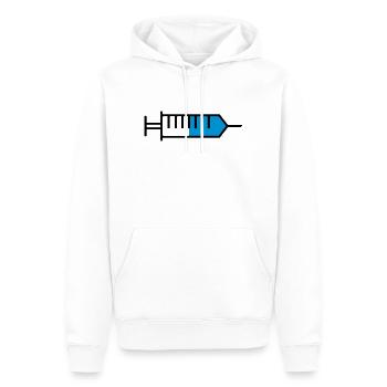 Spritze outline - Männer Premium Bio Hoodie - Weiß - Vorne - Nico (187cm)