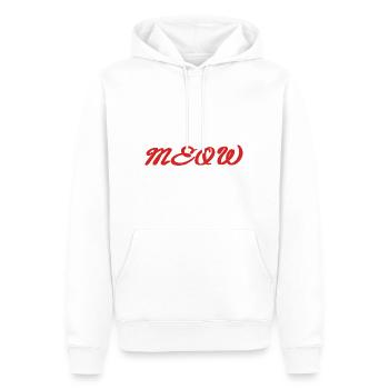 Meow Cat Face Funny Cat Face For Cat Fans - Sweat à capuche Premium bio Homme - blanc - Devant - Nico (187cm)