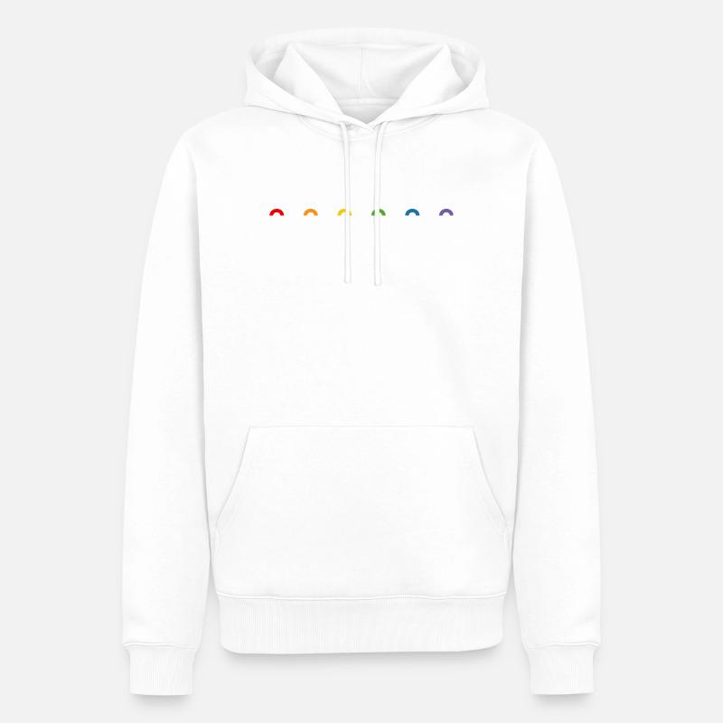 🌈❤️Regenbogen rainbow🏳️‍🌈 - Männer Premium Bio Hoodie - Weiß
