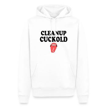 cocu - Sweat à capuche Premium bio Homme - blanc - Devant - Nico (187cm)