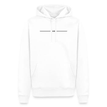 2025 - Jahr - Linie - Jahreswechsel - Männer Premium Bio Hoodie - Weiß - Vorne - Nico (187cm)