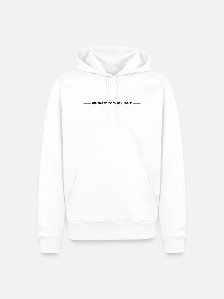 Push It To The Limit - Men’s Premium Organic Hoodie - white
