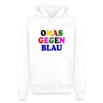 Omas gegen blau - Männer Premium Bio Hoodie - Weiß - Vorne - Nico (187cm)