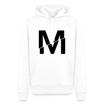M broken - Männer Premium Bio Hoodie - Weiß - Vorne - Nico (187cm)