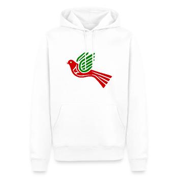 Colombe de la paix - Sweat à capuche Premium bio Homme - blanc - Devant - Nico (187cm)