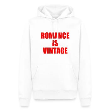 romance is vintage - Sweat à capuche Premium bio Homme - blanc - Devant - Nico (187cm)