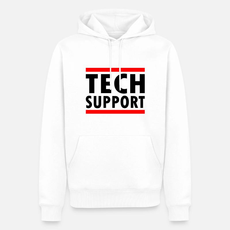 tech support - Sweat à capuche Premium bio Homme - blanc
