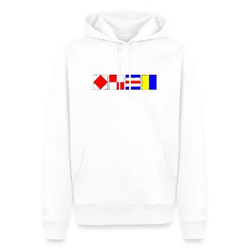 FoxtrottUniformCharlieKilo Plain - Männer Premium Bio Hoodie - Weiß - Vorne - Nico (187cm)