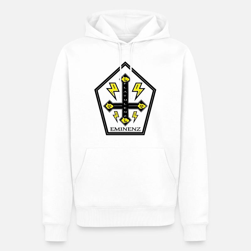 Flatulences Votre Eminence - Sweat à capuche Premium bio Homme - blanc