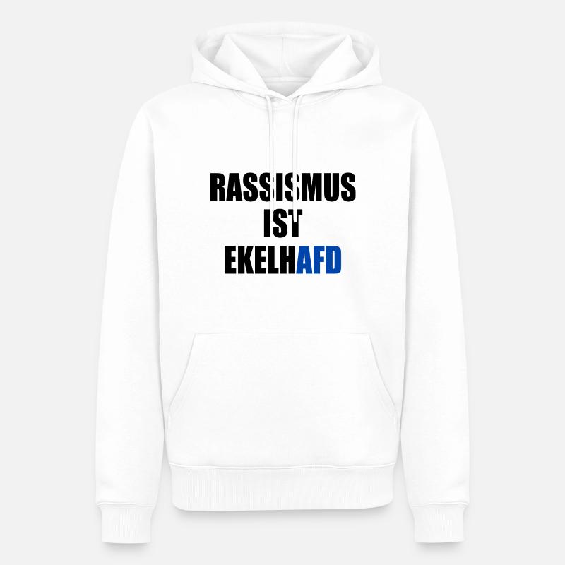 rassismus ist ekelhafd - Männer Premium Bio Hoodie - Weiß