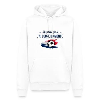 J'peux pas j'ai mondial France - Sweat à capuche Premium bio Homme - blanc - Devant - Nico (187cm)
