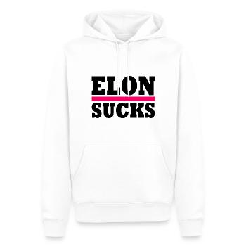 Elon sucks - Männer Premium Bio Hoodie - Weiß - Vorne - Nico (187cm)