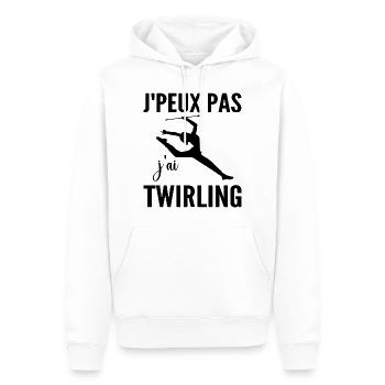 Ich kann nicht Ich Wirbel Humor Frau Wirbel - Männer Premium Bio Hoodie - Weiß - Vorne - Nico (187cm)