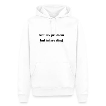 Not my problem but interesting - Männer Premium Bio Hoodie - Weiß - Vorne - Nico (187cm)