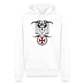 Skull Tattoo 2 - Sweat à capuche Premium bio Homme - blanc - Devant - Nico (187cm)