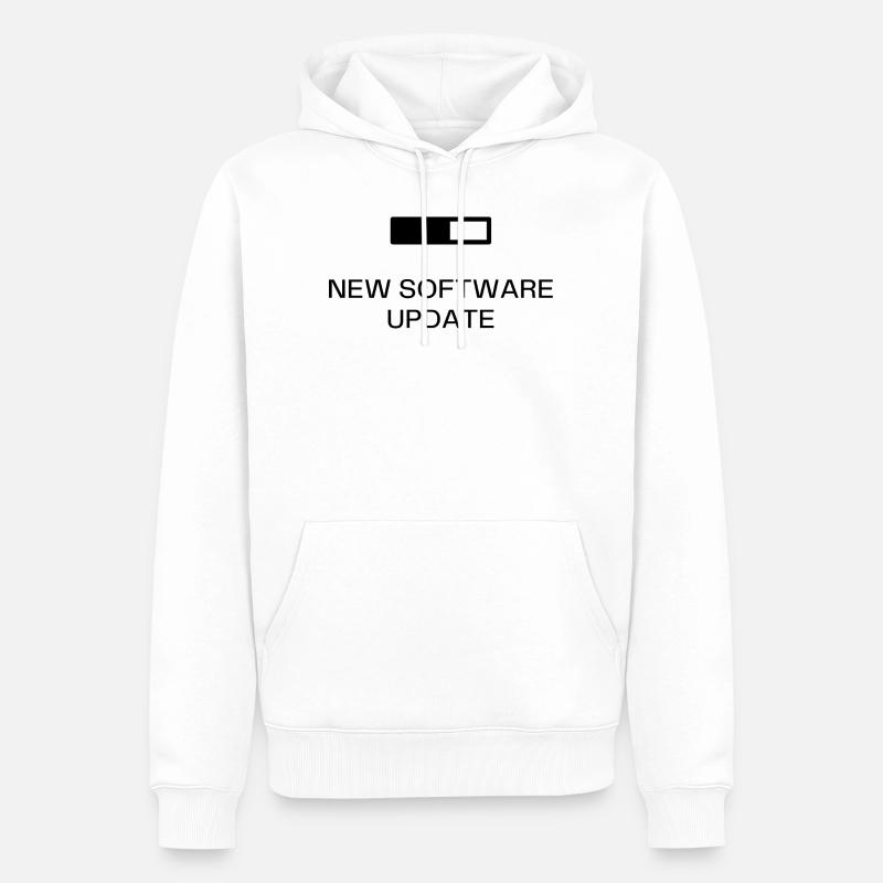 NEW SOFTWARE UPDATE - Sweat à capuche Premium bio Homme - blanc