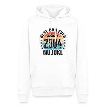 Bester Papa der Welt seit 2004 No Joke - Männer Premium Bio Hoodie - Weiß - Vorne - Nico (187cm)