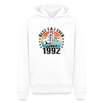 Bester Papa der Welt seit 1992 Vatertag - Männer Premium Bio Hoodie - Weiß - Vorne - Nico (187cm)